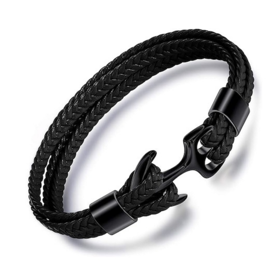 Black Wraparound Bracelet For Men By Offmint