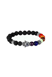 7 Chakra Evil Eye Beaded Bracelet For Men By Offmint