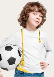 Giraffe Printed White Full Sleeves Kids T-shirt By Offmint