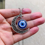 Silver-Plated Evil-Eye Chain Pendant For Men By Offmint