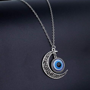 Silver-Plated Evil-Eye Chain Pendant For Men By Offmint