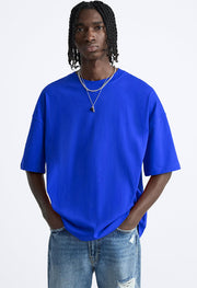 Blue  Oversized  T-shirt By Offmint