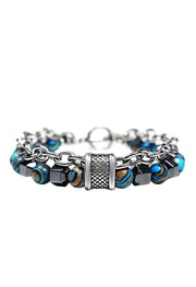 Natural Chakra Energy Stone Adjustable Chain Bracelet For Men By Offmint