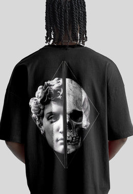 Skull Diamond Printed Oversized T-Shirt By Offmint