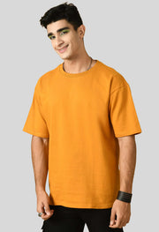 Trust Bear Printed Mustard Oversized T-shirt By Offmint