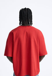 Red  Oversized  T-shirt By Offmint