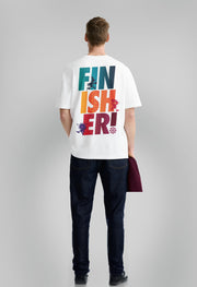 Finisher Printed White Oversized T-Shirt By Offmint