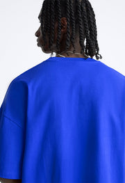 Blue  Oversized  T-shirt By Offmint