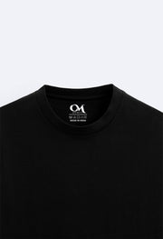 Obsessed  Printed Black Oversized T-shirt By Offmint