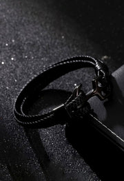 Black Wraparound Bracelet For Men By Offmint