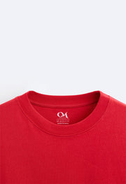 Red  Oversized  T-shirt By Offmint