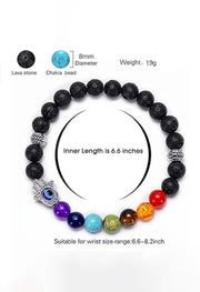 7 Chakra Evil Eye Beaded Bracelet For Men By Offmint