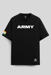 Indian Army Black Oversized T-shirt by offmint