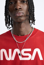 Nasa Red Oversized T-shirts By Offmint
