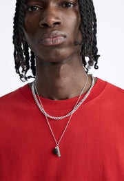 Brain Printed Red Oversized T-shirt By Offmint