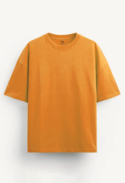 Revolution Printed Mustard Oversized T-Shirt By Offmint