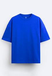 Blue  Oversized  T-shirt By Offmint