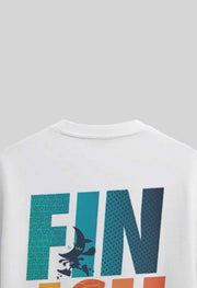Finisher Printed White Oversized T-Shirt By Offmint