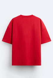 Nasa Red Oversized T-shirts By Offmint
