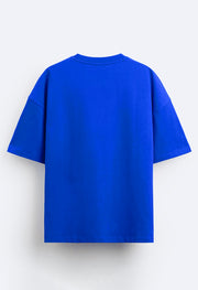 Blue  Oversized  T-shirt By Offmint