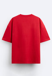Red  Oversized  T-shirt By Offmint