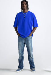 Blue  Oversized  T-shirt By Offmint