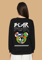 Bear printed black color sweatshirt by offmint