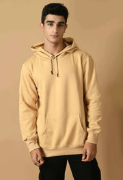 Beige_color_plain_men's hoodie_by_offmint