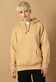 Beige color women's hoodie by offmint