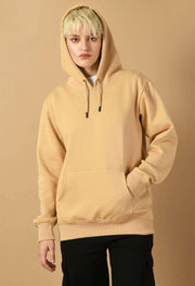 Beige women's hoodie by offmint