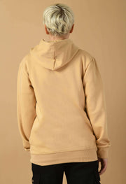 Beige women's plain hoodie 