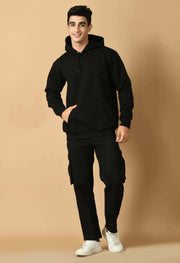 Black Color Hoddie By Offmint