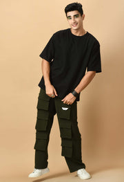 Black Color Oversized T-Shirt By Offmint