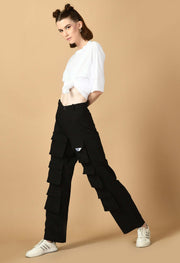 Black Twelve Pocket's Cargo By Offmint