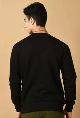 Black angels printed black color sweatshirt 