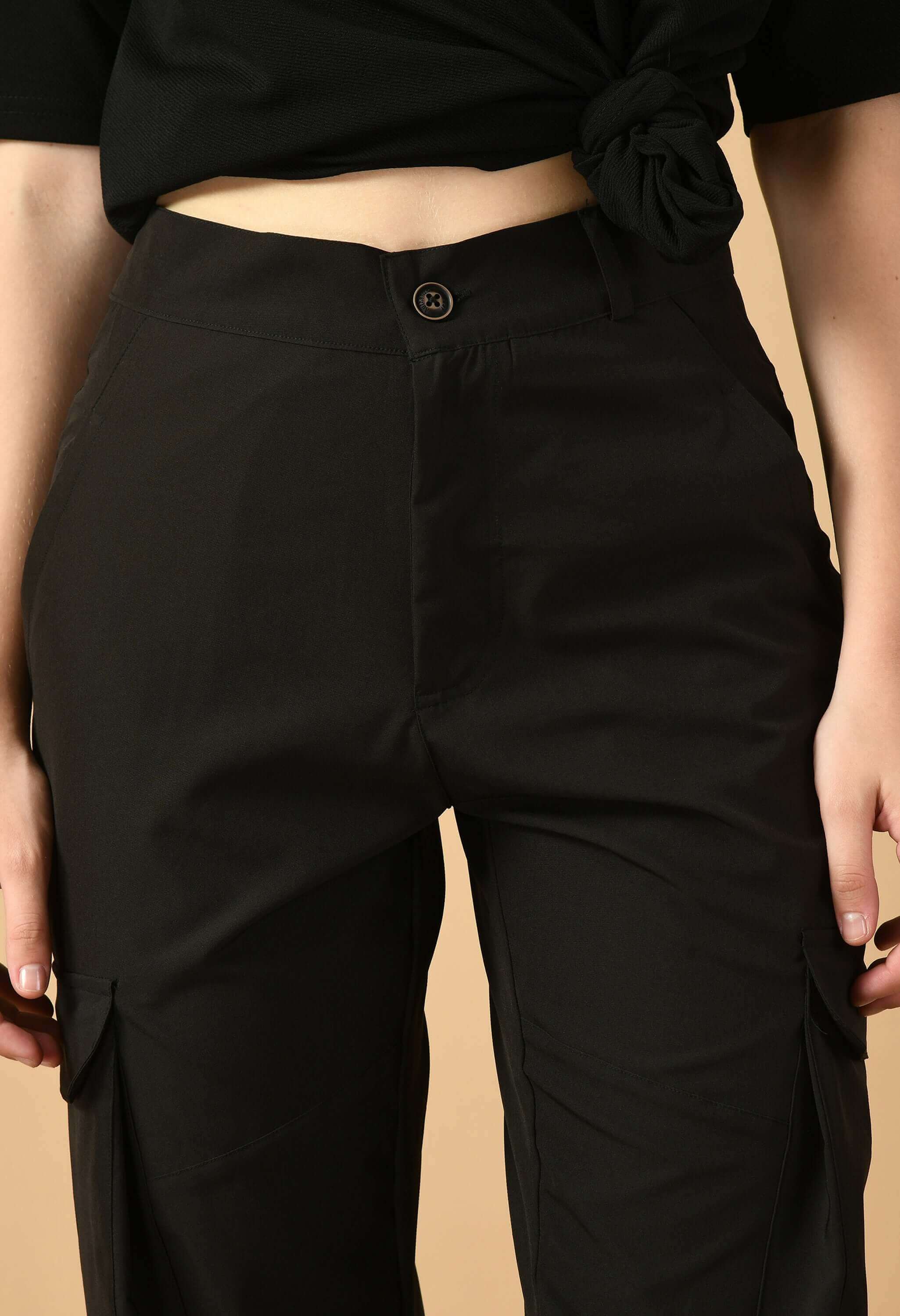 Black color NS cargo five pocket by offmint