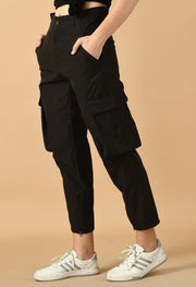 Black color NS cargo five pockets by offmint