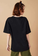 Black color i need more space oversized t-shirt by offmint