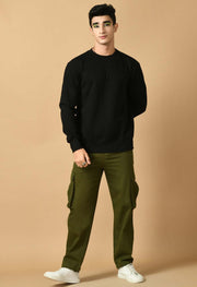 Black color men's sweatshirt