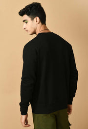 Black color men's sweatshirt by offmint