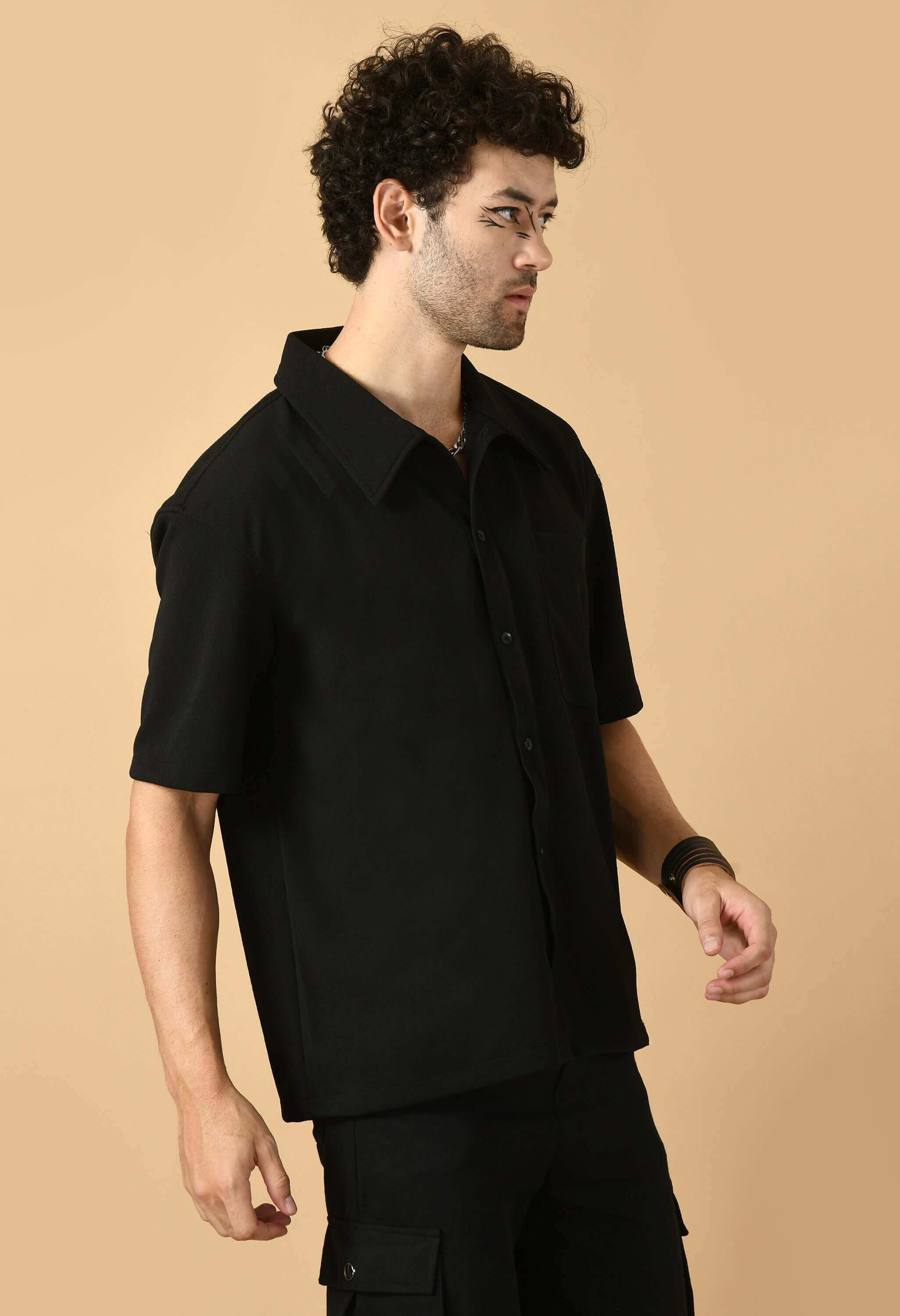 Black color overshirt 