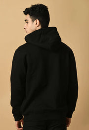 Black color plain hoodie by offmint