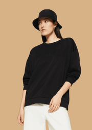 Black color plain sweatshirt by offmint