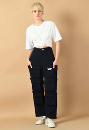 Black color twelve pocket cargo by offmint