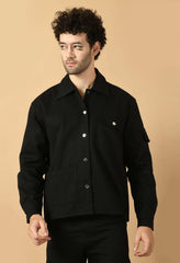 Black color twill jacket's by offmint