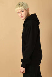 Black color women's zip hoodie by offmint