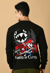 Black mario printed sweatshirt 
