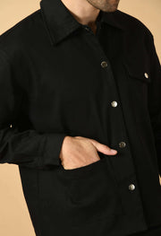 Black men's twill jacket's 