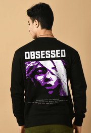 Black obsessed printed sweatshirt 