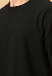 Black plain color t-shirt 